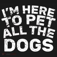 I'm Here To Pet All The Dogs Ornament thumb 1