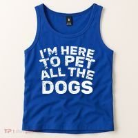 I'm Here To Pet All The Dogs Tank Top thumb 2