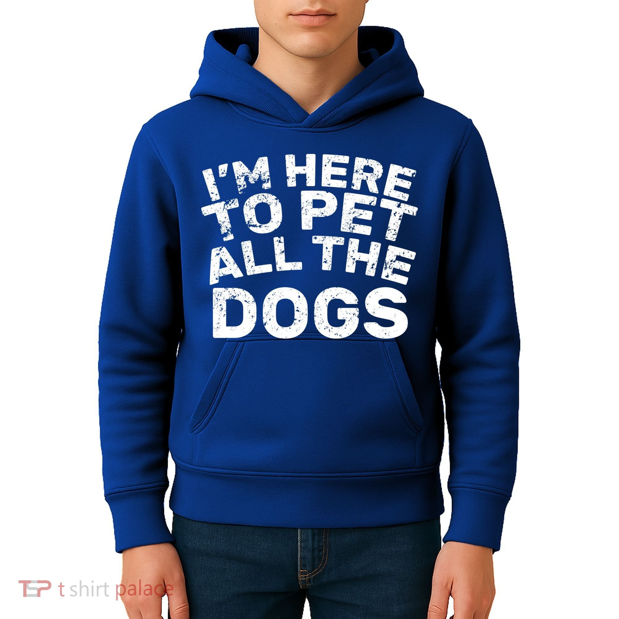 I'm Here To Pet All The Dogs Kids Hoodie