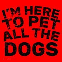 I'm Here To Pet All The Dogs Santa Hat thumb 1