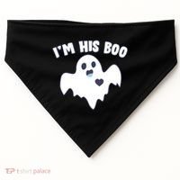 I'm His Boo Matching Halloween USA-Made Doggie Bandana thumb 0