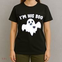 I'm His Boo Matching Halloween T-Shirt thumb 4