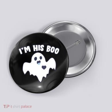 I'm His Boo Matching Halloween Button
