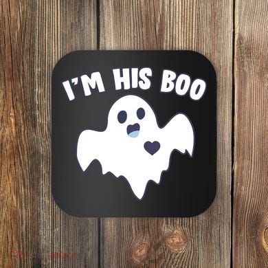 I'm His Boo Matching Halloween Coaster
