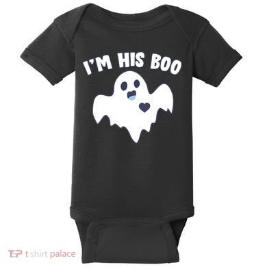 I'm His Boo Matching Halloween Baby Bodysuit