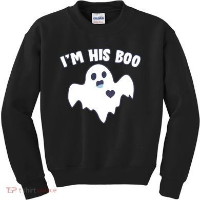 I'm His Boo Matching Halloween Kids Sweatshirt