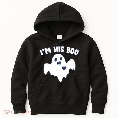I'm His Boo Matching Halloween Kids Hoodie