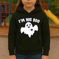 I'm His Boo Matching Halloween Kids Hoodie thumb 3