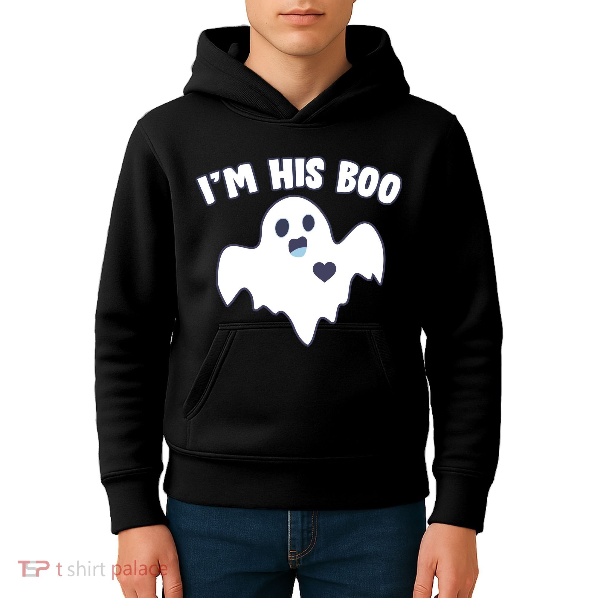 I'm His Boo Matching Halloween Kids Hoodie