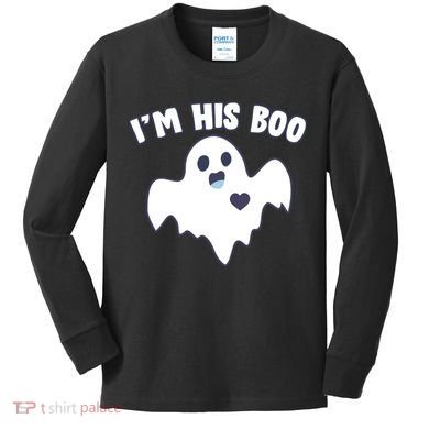 I'm His Boo Matching Halloween Kids Long Sleeve Shirt