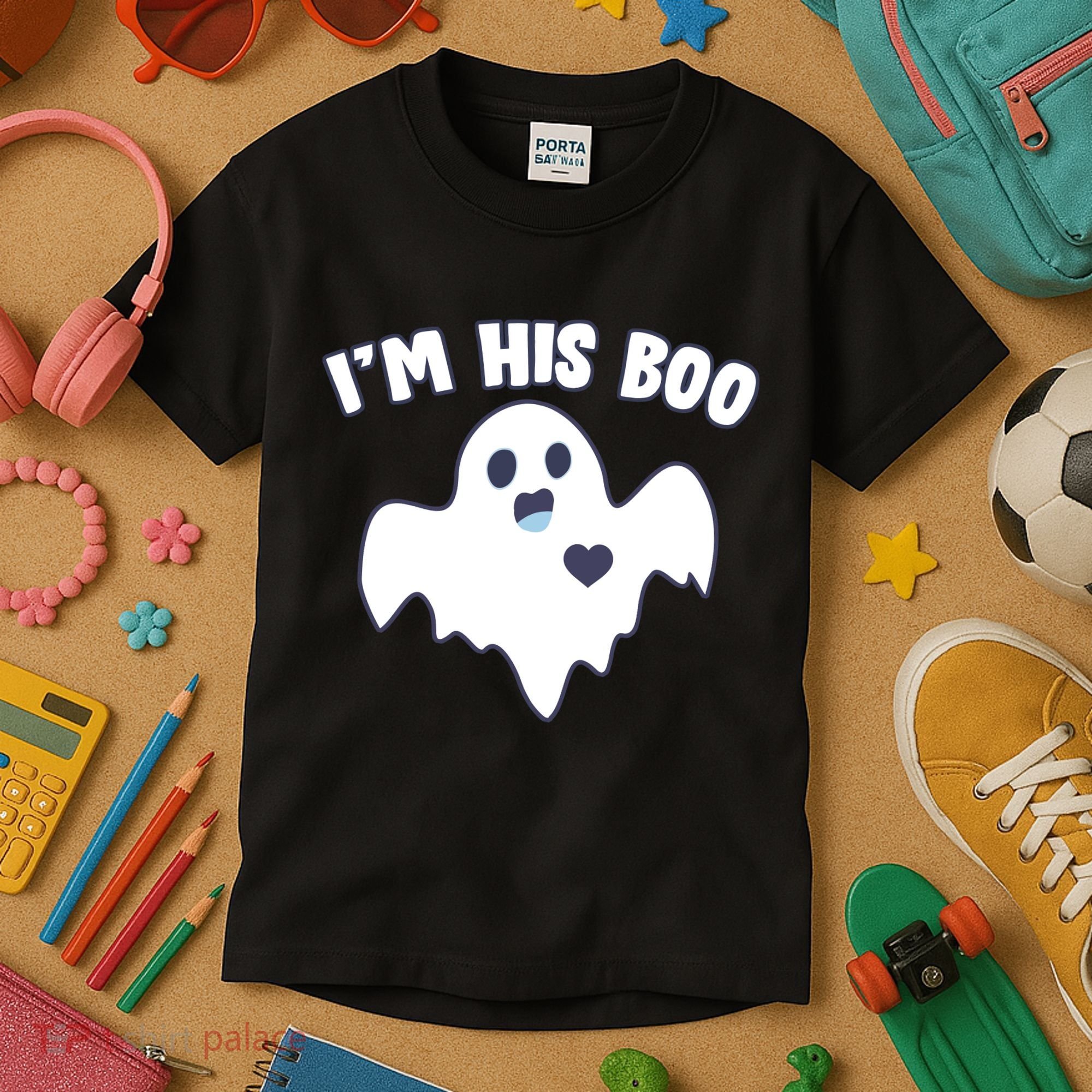 I'm His Boo Matching Halloween Kids T-Shirt