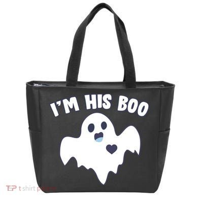 I'm His Boo Matching Halloween Tote Bag