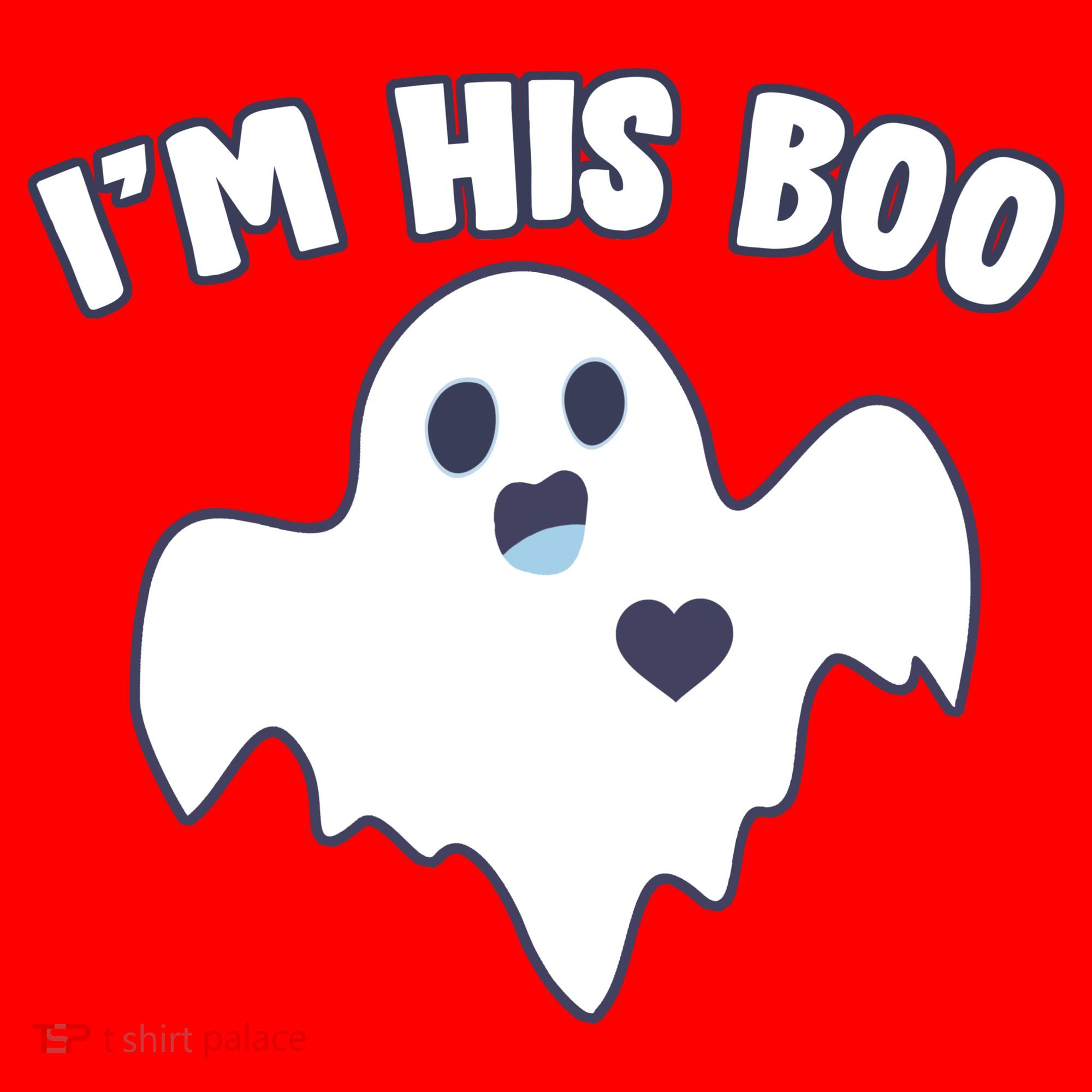 I'm His Boo Matching Halloween Santa Hat