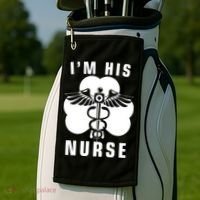 I'm His Nurse Funny St. Patrick's Day Golf Towel thumb 2