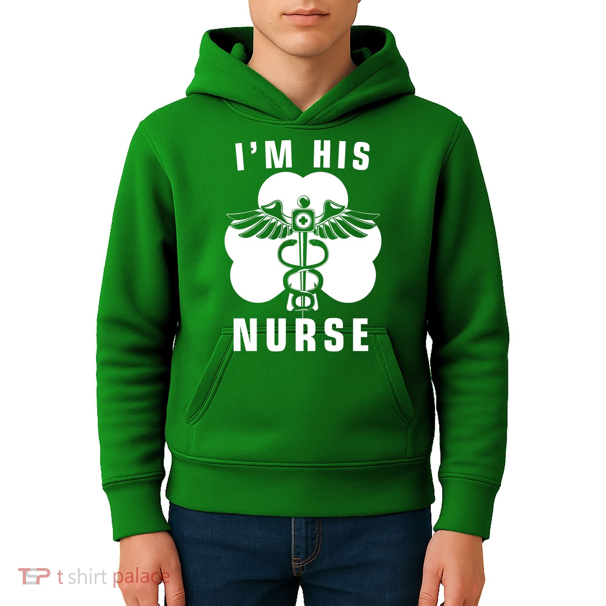 I'm His Nurse Funny St. Patrick's Day Kids Hoodie