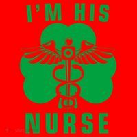 I'm His Nurse Funny St. Patrick's Day Santa Hat thumb 1