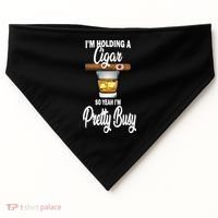 I'm Holding A So Yeah I'm Pretty Busy  USA-Made Doggie Bandana thumb 0