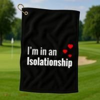 I'm In An Isolationship Golf Towel thumb 1
