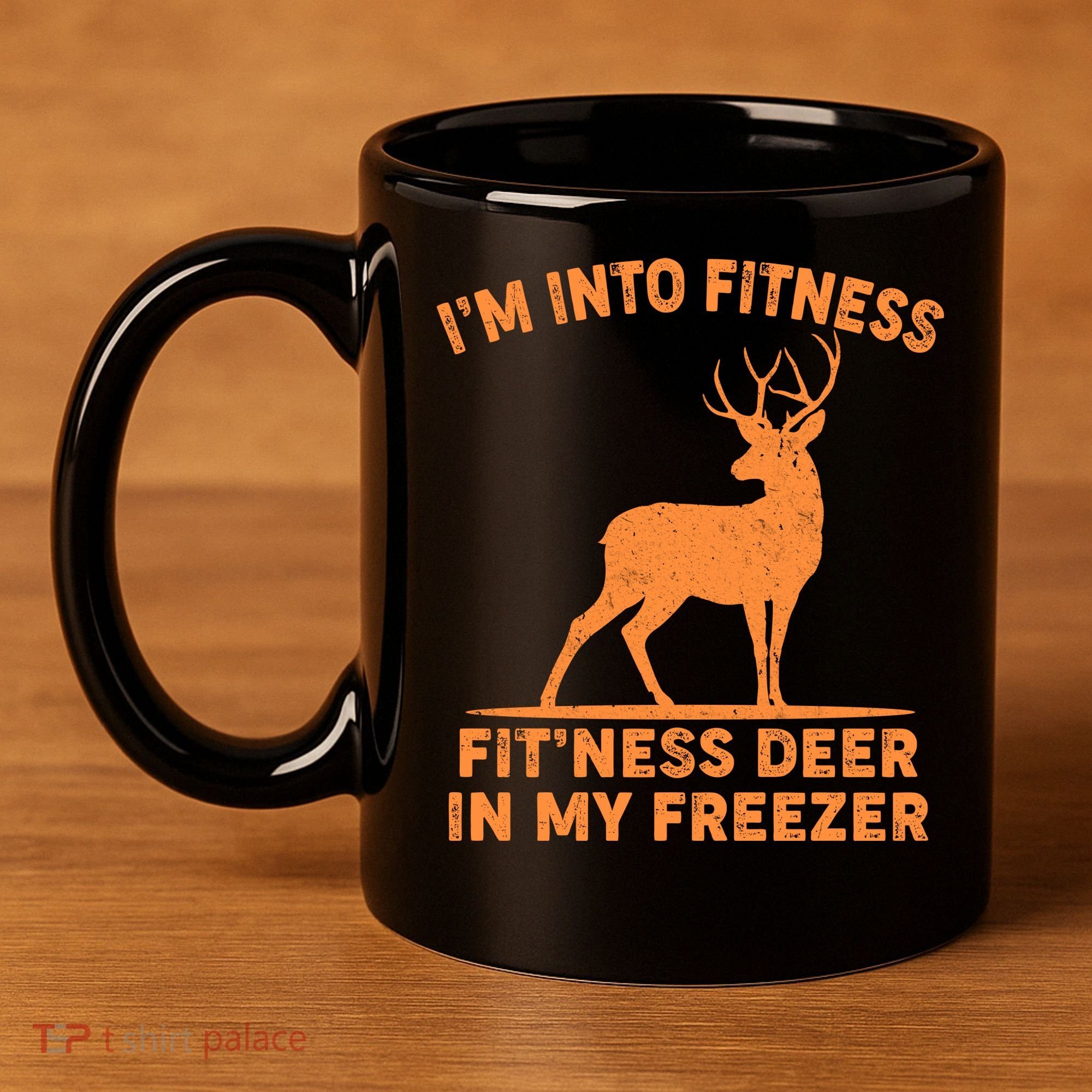 I'm Into Fitness Fit'Ness Deer In My Freezer 11oz C Handle Ceramic Mug