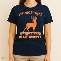 I'm Into Fitness Fit'Ness Deer In My Freezer T-Shirt thumb 4
