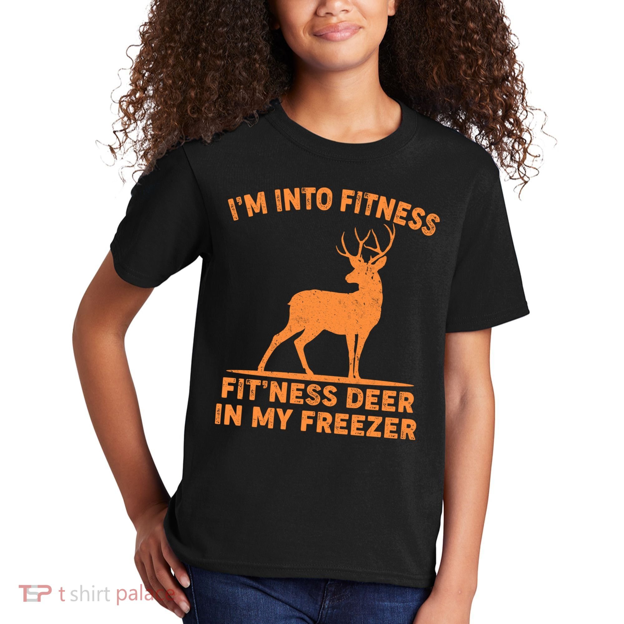 I'm Into Fitness Fit'Ness Deer In My Freezer Kids T-Shirt