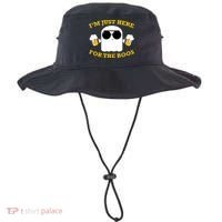 I'm Just Here for the Boos Funny Halloween Beer Ghost Emoji Bucket Hat thumb 0