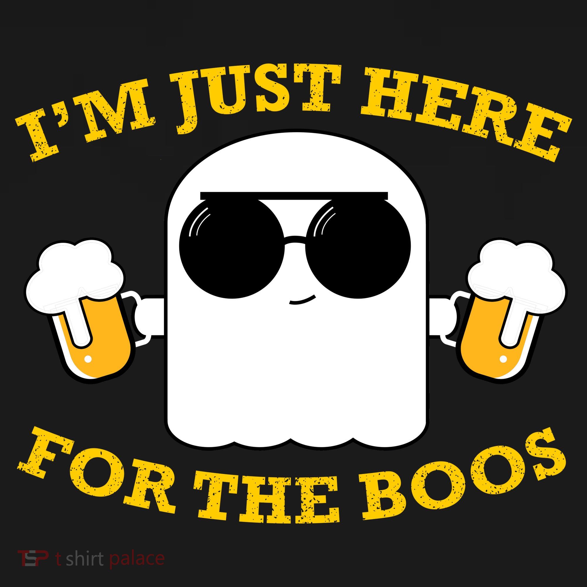 I'm Just Here for the Boos Funny Halloween Beer Ghost Emoji Women's Hoodie