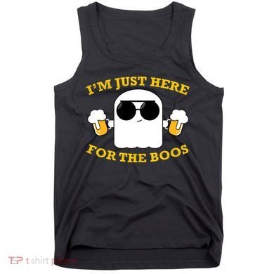 I'm Just Here for the Boos Funny Halloween Beer Ghost Emoji Tank Top