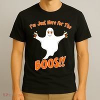 I'm Just Here For The Boos! Halloween Ghost T-Shirt thumb 3