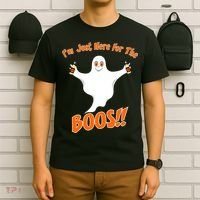 I'm Just Here For The Boos! Halloween Ghost T-Shirt thumb 6