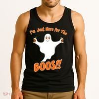 I'm Just Here For The Boos! Halloween Ghost Tank Top thumb 3