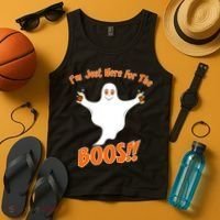 I'm Just Here For The Boos! Halloween Ghost Tank Top thumb 4