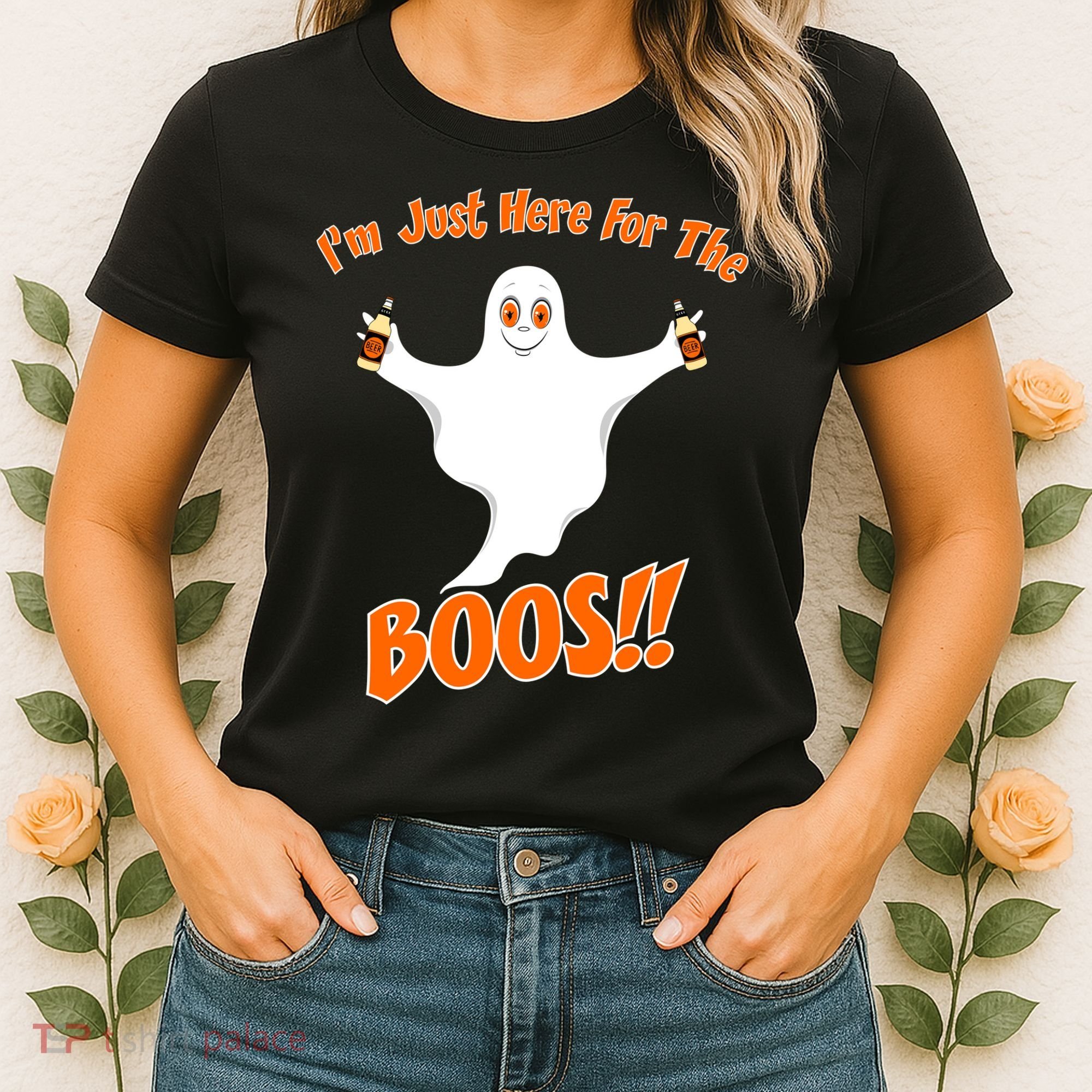 I'm Just Here For The Boos! Halloween Ghost Women's T-Shirt