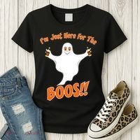 I'm Just Here For The Boos! Halloween Ghost Women's T-Shirt thumb 3