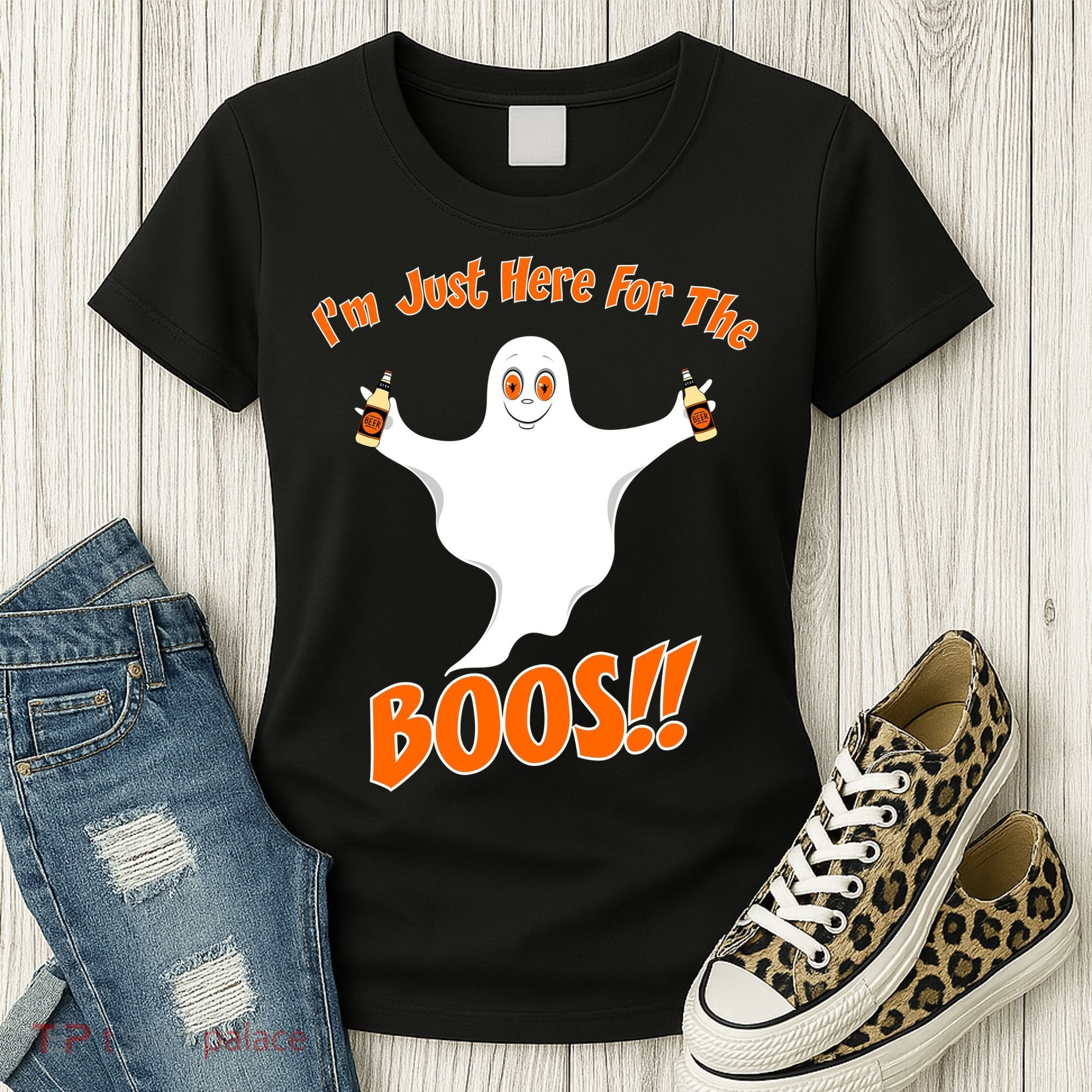 I'm Just Here For The Boos! Halloween Ghost Women's T-Shirt