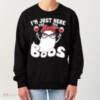 I'm Just Here For The Boos Wine Lover Women's Sweatshirt thumb 0
