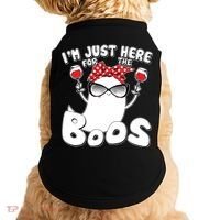 I'm Just Here For The Boos Wine Lover Doggie Tank thumb 0