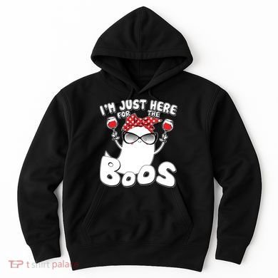 I'm Just Here For The Boos Wine Lover Hoodie