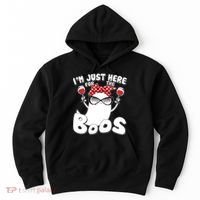 I'm Just Here For The Boos Wine Lover Hoodie thumb 0
