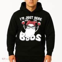 I'm Just Here For The Boos Wine Lover Hoodie thumb 2