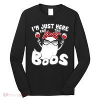 I'm Just Here For The Boos Wine Lover Long Sleeve Shirt thumb 0