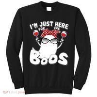 I'm Just Here For The Boos Wine Lover Sweatshirt thumb 0