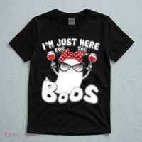 I'm Just Here For The Boos Wine Lover T-Shirt thumb 5