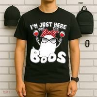 I'm Just Here For The Boos Wine Lover T-Shirt thumb 6