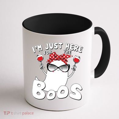 I'm Just Here For The Boos Wine Lover Coffee Mug back