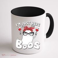 I'm Just Here For The Boos Wine Lover Coffee Mug thumb 1