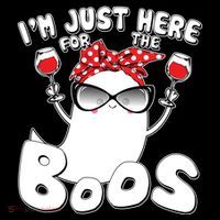 I'm Just Here For The Boos Wine Lover Ornament thumb 1