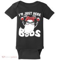 I'm Just Here For The Boos Wine Lover Baby Bodysuit thumb 0