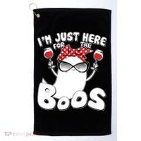 I'm Just Here For The Boos Wine Lover Golf Towel thumb 0
