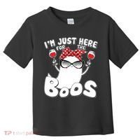 I'm Just Here For The Boos Wine Lover Toddler T-Shirt thumb 0